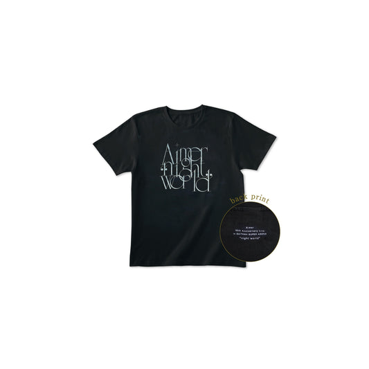 "night world" T-shirt / Black